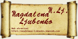 Magdalena Ljubenko vizit kartica